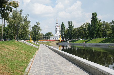 Embankment on the river Orlik. Orel cityの写真素材