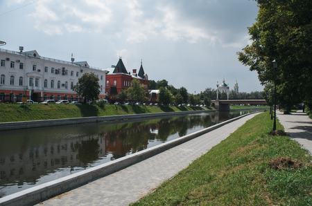 Embankment on the river Orlik. Orel cityの写真素材