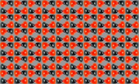 Multiple combination of small love marble in grey background for background useの写真素材