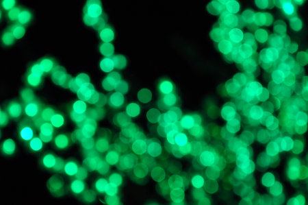 Abstract Circular Bokeh Background From Light Tree