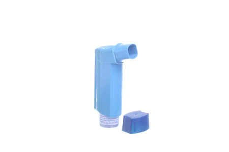 Inhaler Asthma Aerosol Isolated On Whiteの写真素材