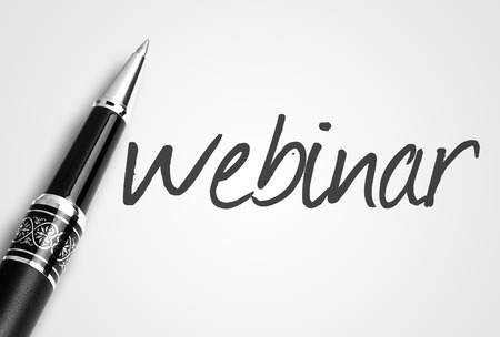 pen writes webinar.の写真素材