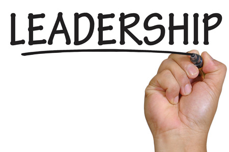 The hand writing leadershipの写真素材