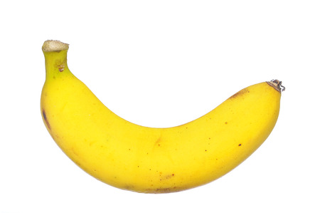 banana isolated on whiteの写真素材