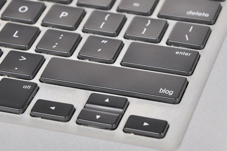 The computer keyboard button written word blog.の写真素材