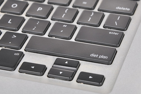 The computer keyboard button written word diet plan .の写真素材