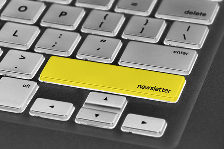 The computer keyboard button written word newsletter .の写真素材