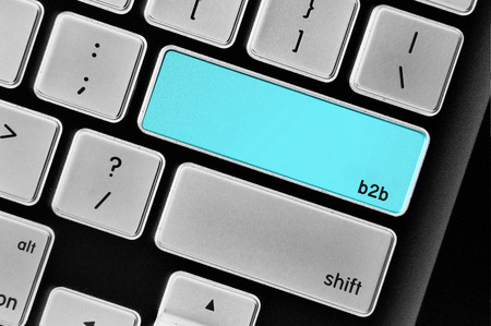 Computer keyboard button with word business to business ( B2B ) for marketing concept.の写真素材