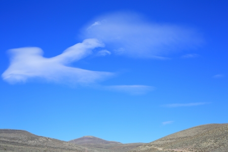 The clouds in the skyの写真素材