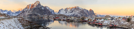 fishing towns in norwayの写真素材