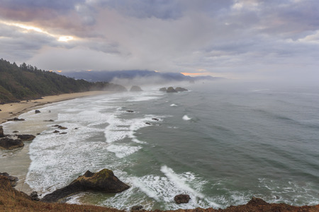 Ecola State park, Oregon Coast, USAの写真素材