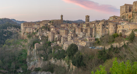 Sorano - Etruscan tuff city, Italyの写真素材