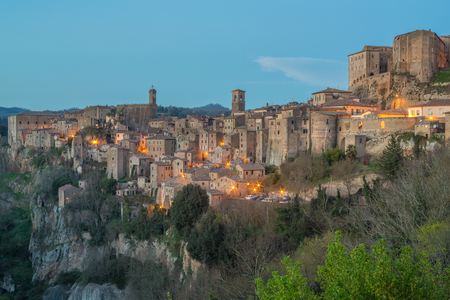 Sorano - Etruscan tuff city, Italyの写真素材