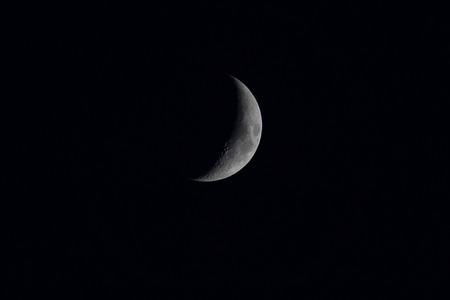 crescent of the moonの写真素材