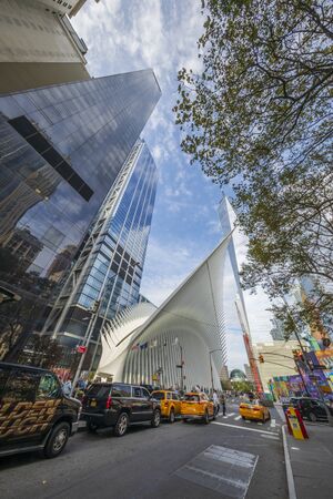 NEW YORK CITY / USA â OCTOBER 12, 2019:  The new World Trade Center Transportation Hubのeditorial素材