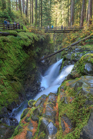 Sol Duc Falls, Olympic National Park, USAのeditorial素材
