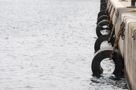 Rusty Mooring on a Pier , in Canary Islands, Spainの写真素材