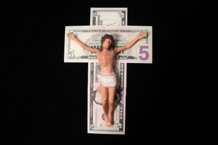 Jesus Christ and Moneyの写真素材