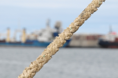 A Naval Rope on a Pier, in Canary Islands, Spainの写真素材