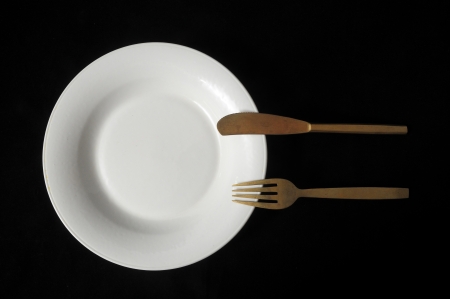 Ancient Vintage Silver 	
Flatware on a Black の写真素材