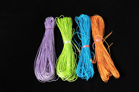 Roll of Twine isolated on a Black Background