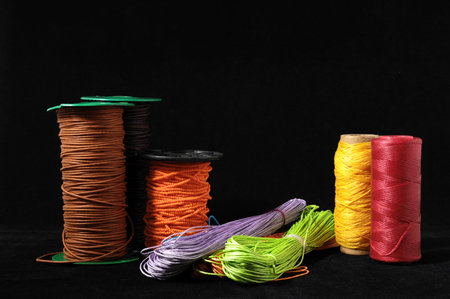 Roll of Twine isolated on a Black Background