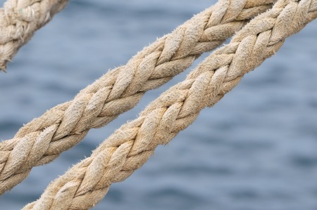 Naval Rope on a Pier, in Canary Islands, Spainの写真素材