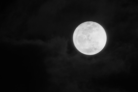 Firest Full Mini Moon in January 2014 Tenerife Canary Islands Spainの写真素材