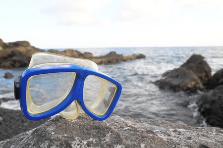 Old Vintage Diving Mask l Near The Atlantic Oceanの写真素材