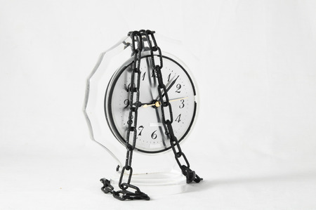 Retro Vintage Alarm Clock on a White Background