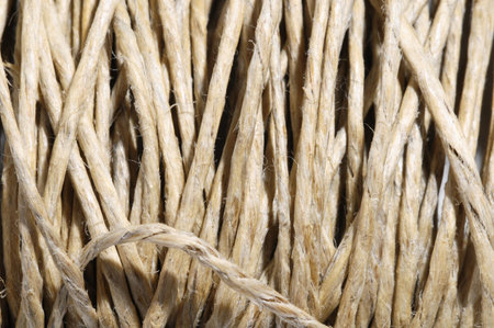 Texture of Roll of Twine isolated on a White Background