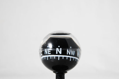 Orientation Concept - Analogic Compass on a White Backgroundの写真素材