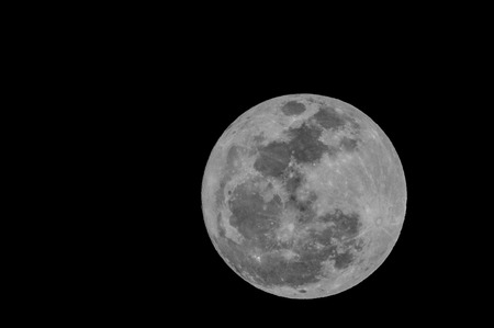 Moon Closeup Showing the Details of Lunar Surface の写真素材
