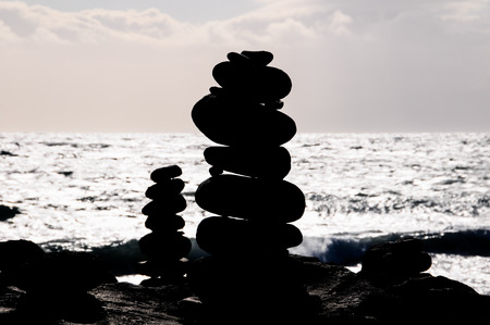 The Buddhist Traditional Stone Pyramids in Tenerife Canary Islands Spainの写真素材