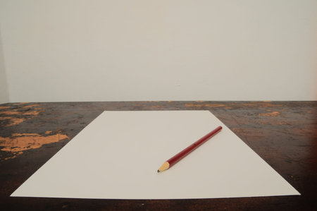 Exam Concept Picture Paper Sheet on a Wooden Table