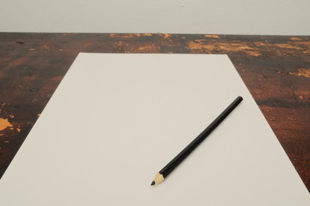 Exam Concept Picture Paper Sheet on a Wooden Tableの写真素材