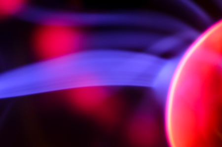 Plasma Static Electricity on a Tesla Sphereの写真素材