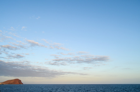 Cloudscape, Colored Clouds at Sunset near the Oceanの写真素材