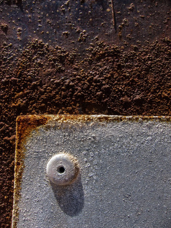 Orange Old and Rusty metal plate Texture