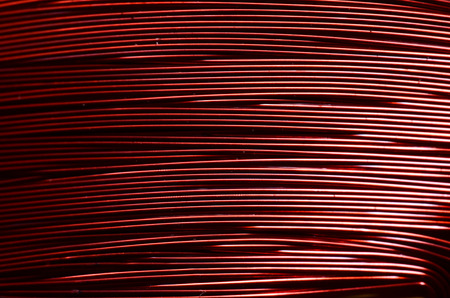 Background Texture of Orange Copper Electrical Wireの写真素材