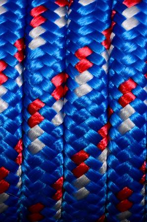 Background Texture Of The Blue Braided Rope