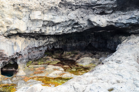 Natural Stone Arch in El Hierro Canary Islandsの写真素材
