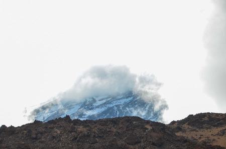 Cloudy Day in El Teide National Park Tenerife Canary Islands Spainの写真素材