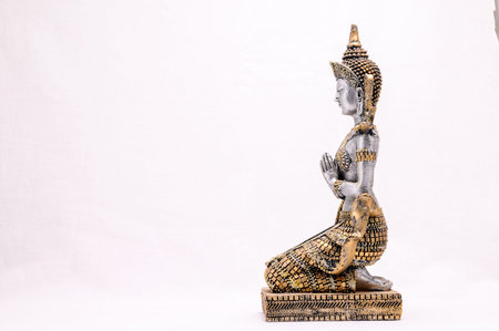 Oriental Asian Statue on a White Background