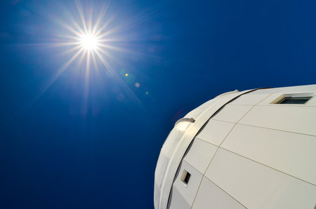 Telescopes of the Teide Astronomical Observatory in Tenerife, Spain.のeditorial素材