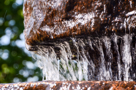 Water Dropping From a Fountain in Germanyの写真素材