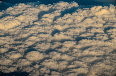 Flying Above the Clouds View from an Airplane