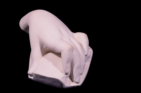 Ritual Egyptian Scarab Isolated on Blackbackgroundの写真素材