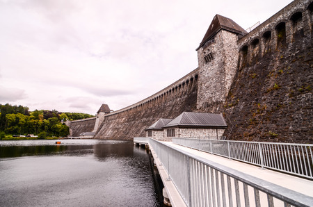 Mohnesee Westfalia Delecke European German Water Damの写真素材