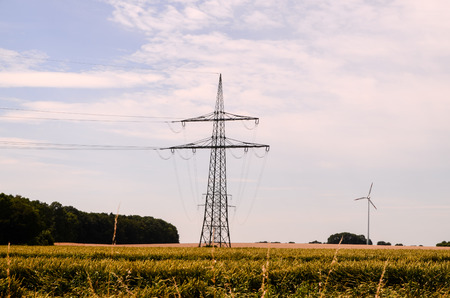 High Voltage Electric Transmission Tower Energy Pylonの写真素材
